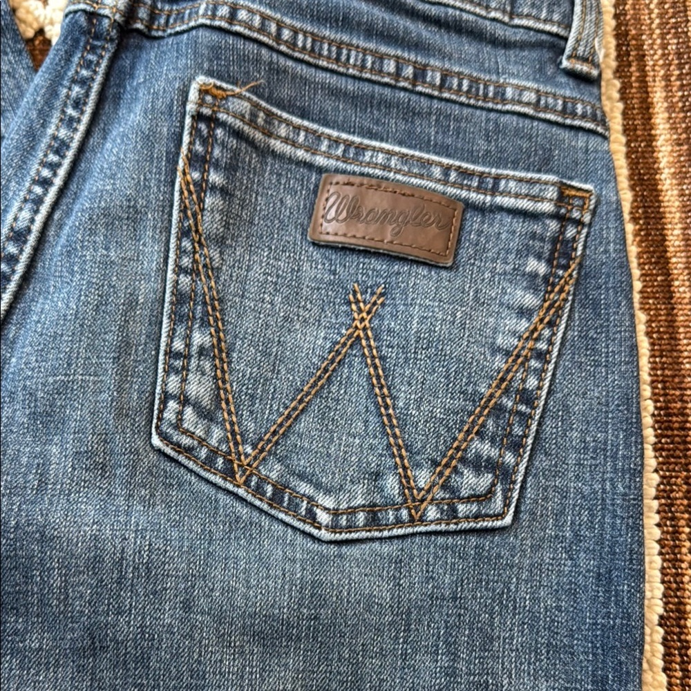Wrangler RETRO Classic Blue Jeans SLIM STRAIGHT 16 Regular EUC
